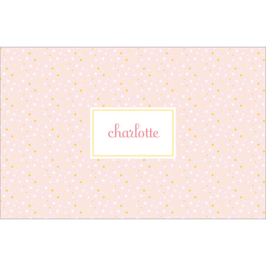 Pink Twinkle Stars Placemats